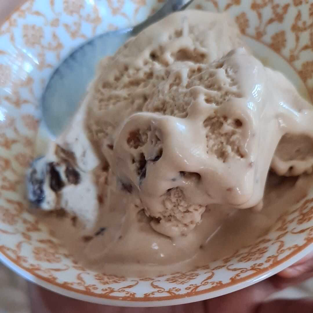 How many calories are in 100 grams of ice cream?