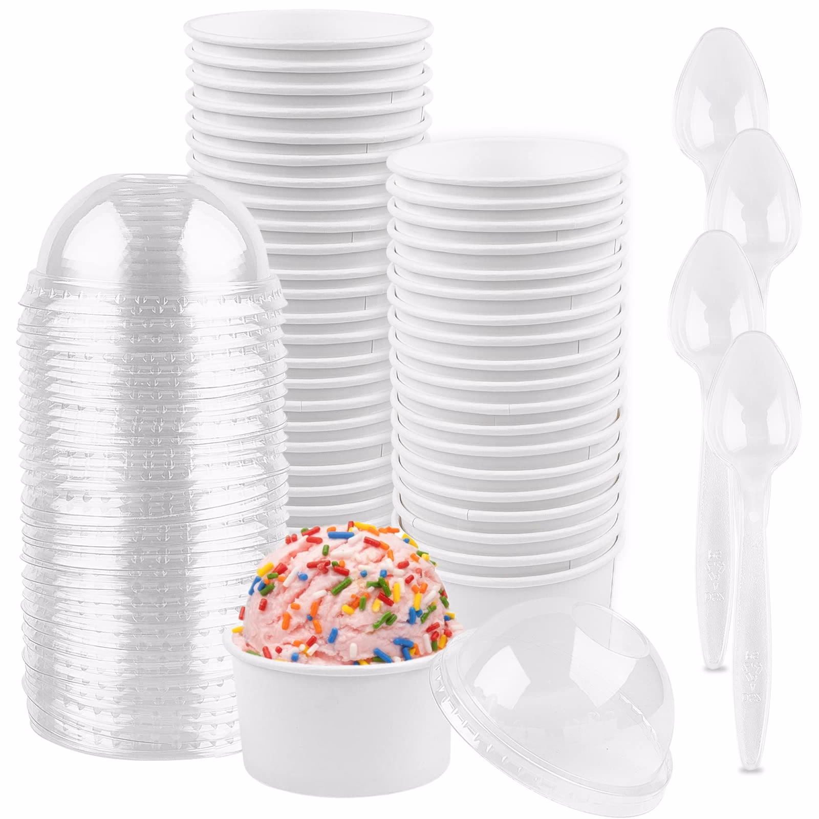 Which ice cream cups have a 75mm lid?