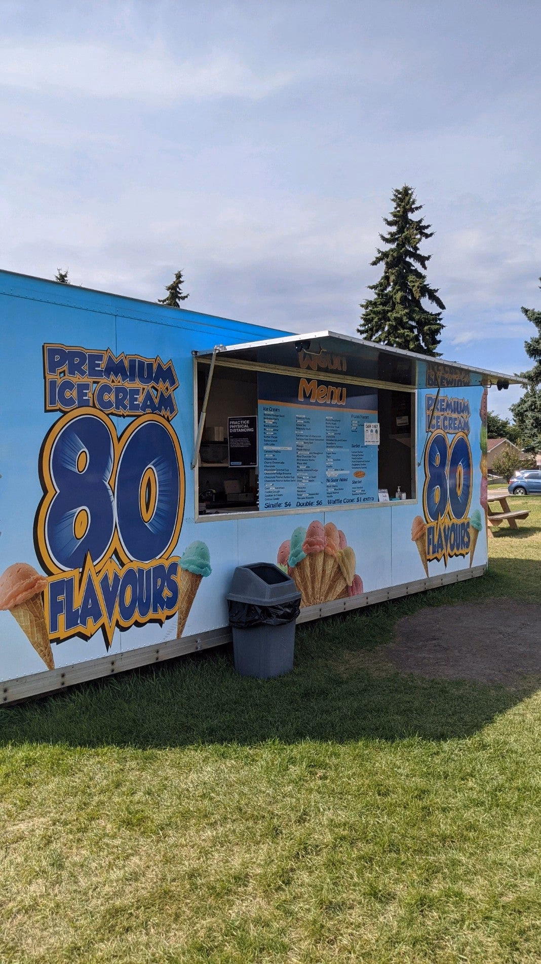 How many flavours of premium Canadian made ice cream?