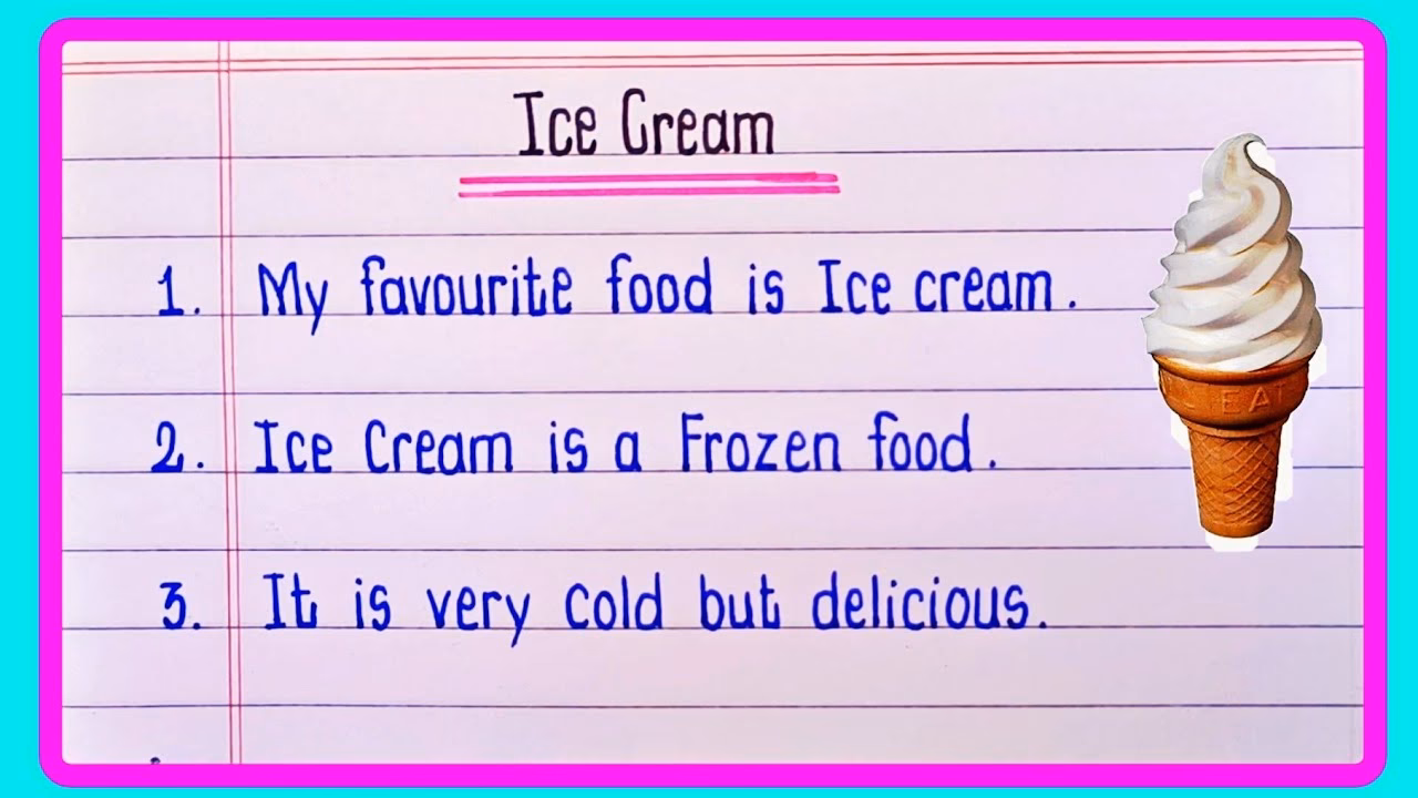 How to write a good ice cream conclusion?