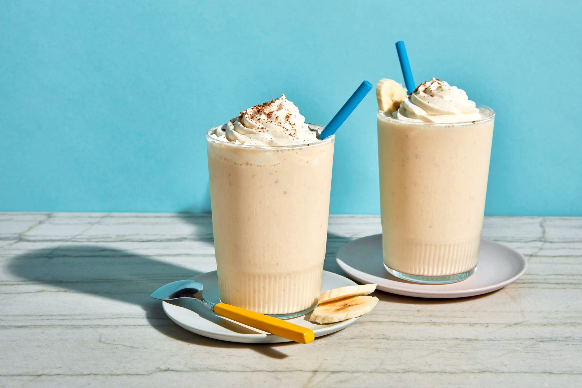 How do you make a banana ice cream shake?