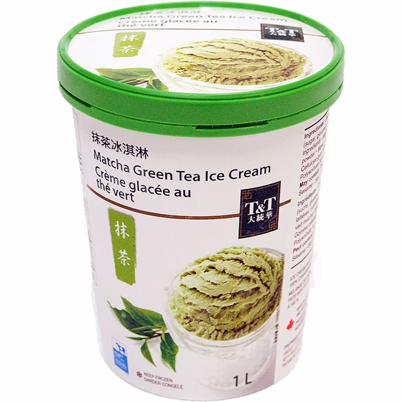 What ingredients are in green tea ice cream?