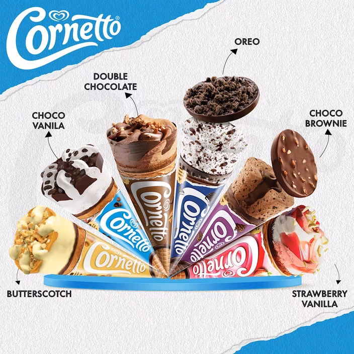 What is Cornetto Classico ice cream made of?
