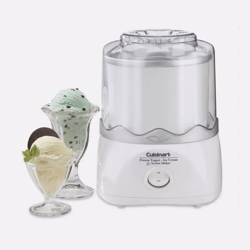How do you thicken ice cream in a Cuisinart ice maker?