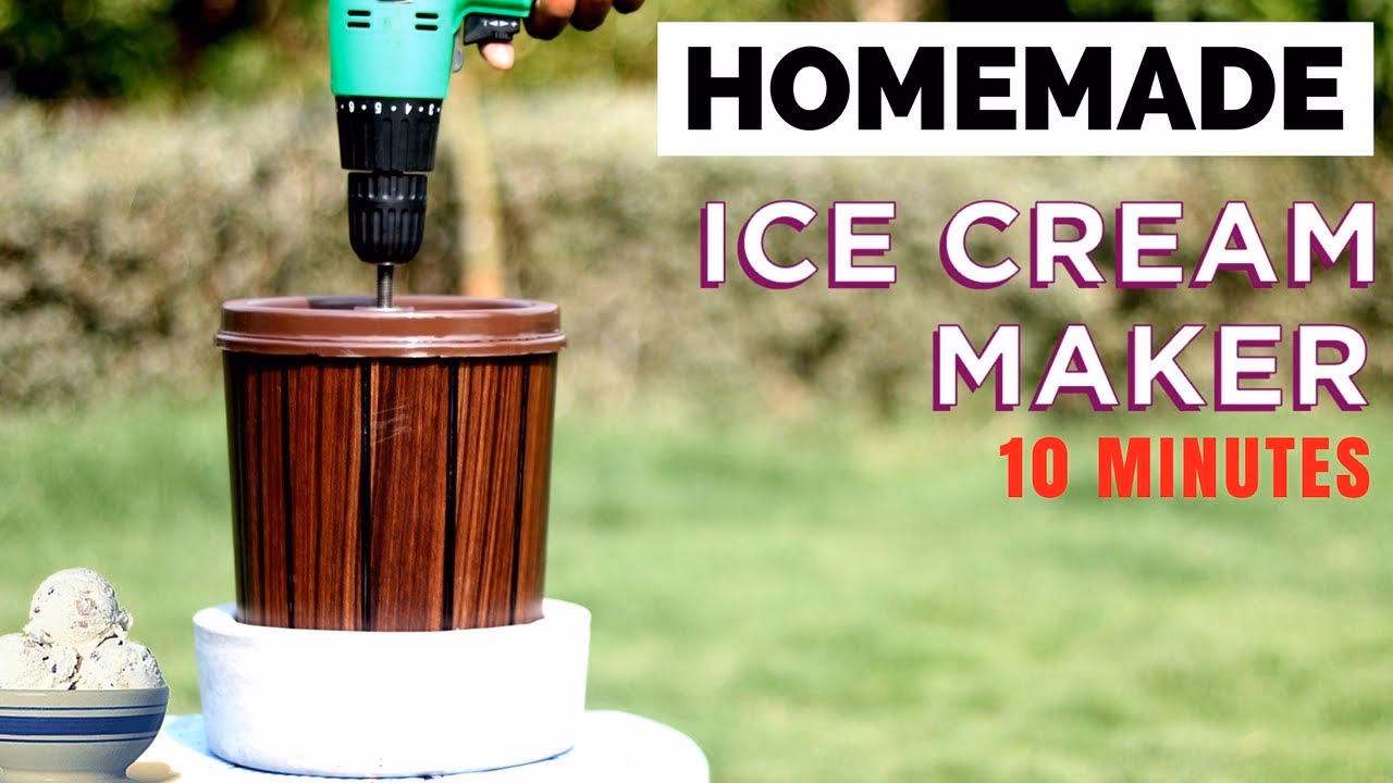 How do you make ice cream with a DIY maker?