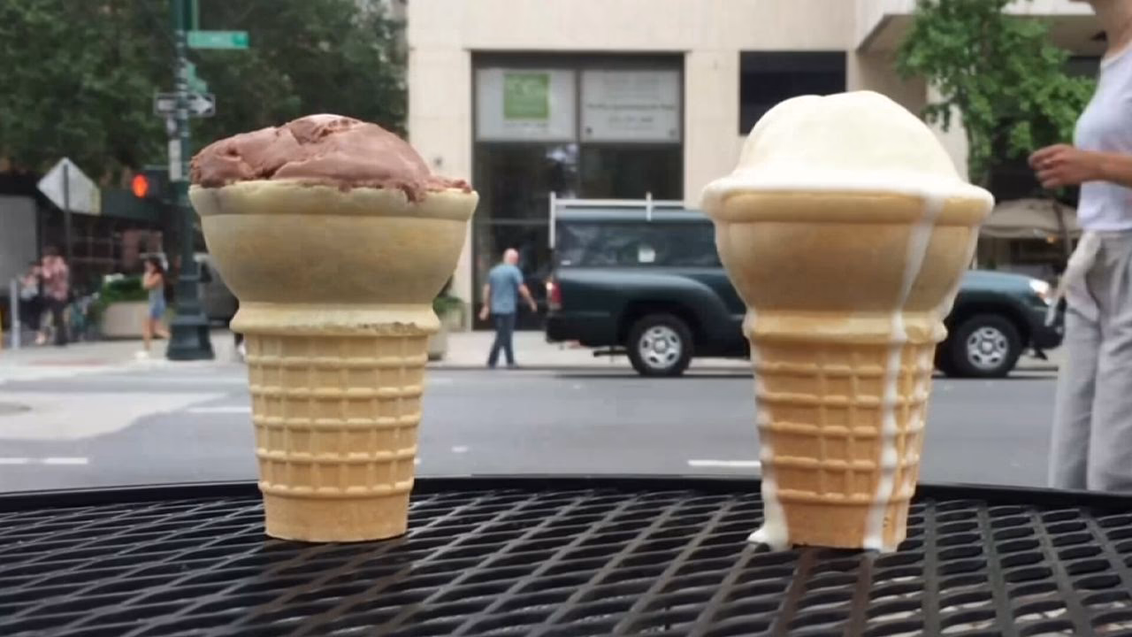 Does ice cream have a higher melting point?