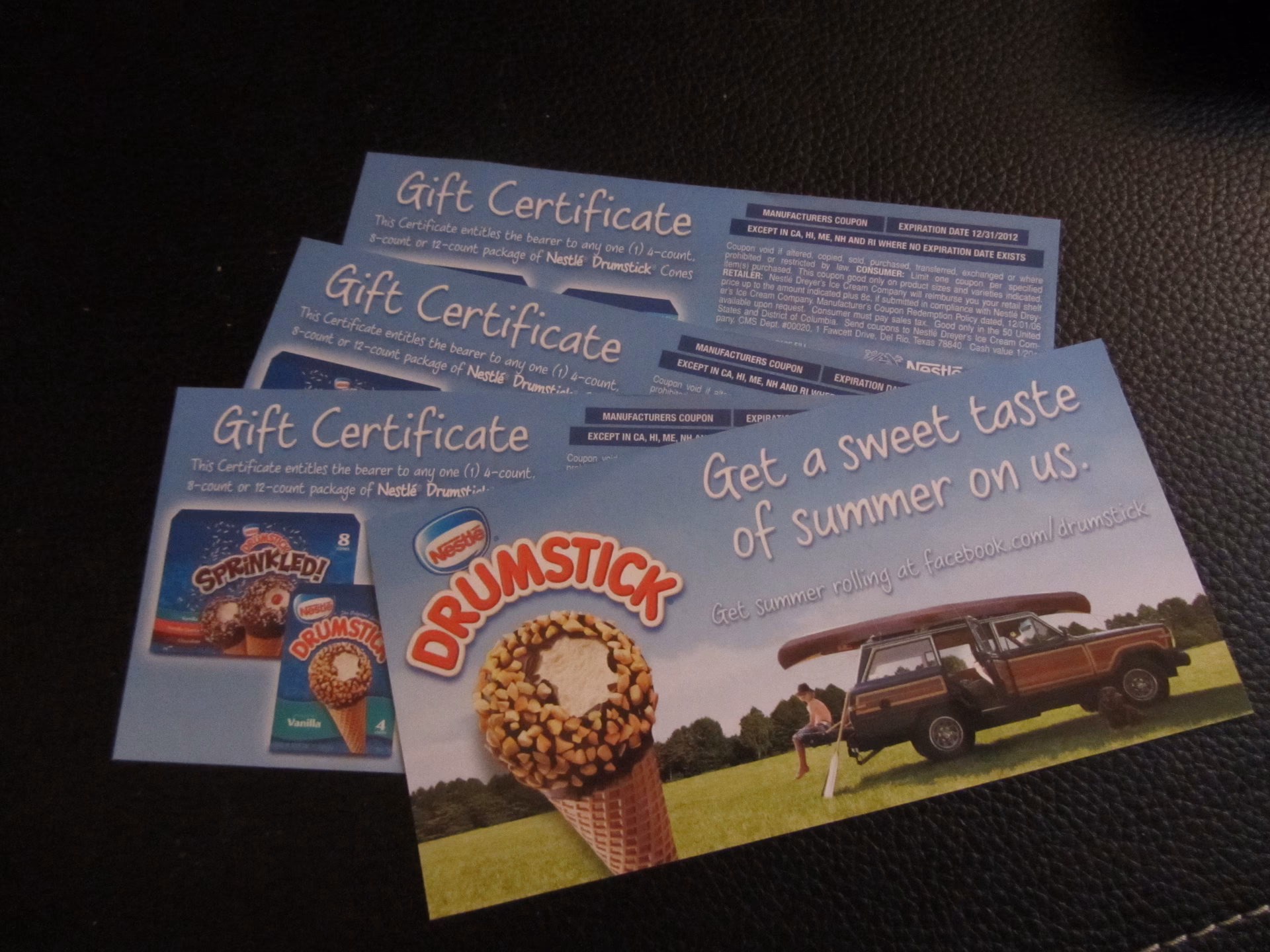 How many calories are in a Drumstick ice cream?