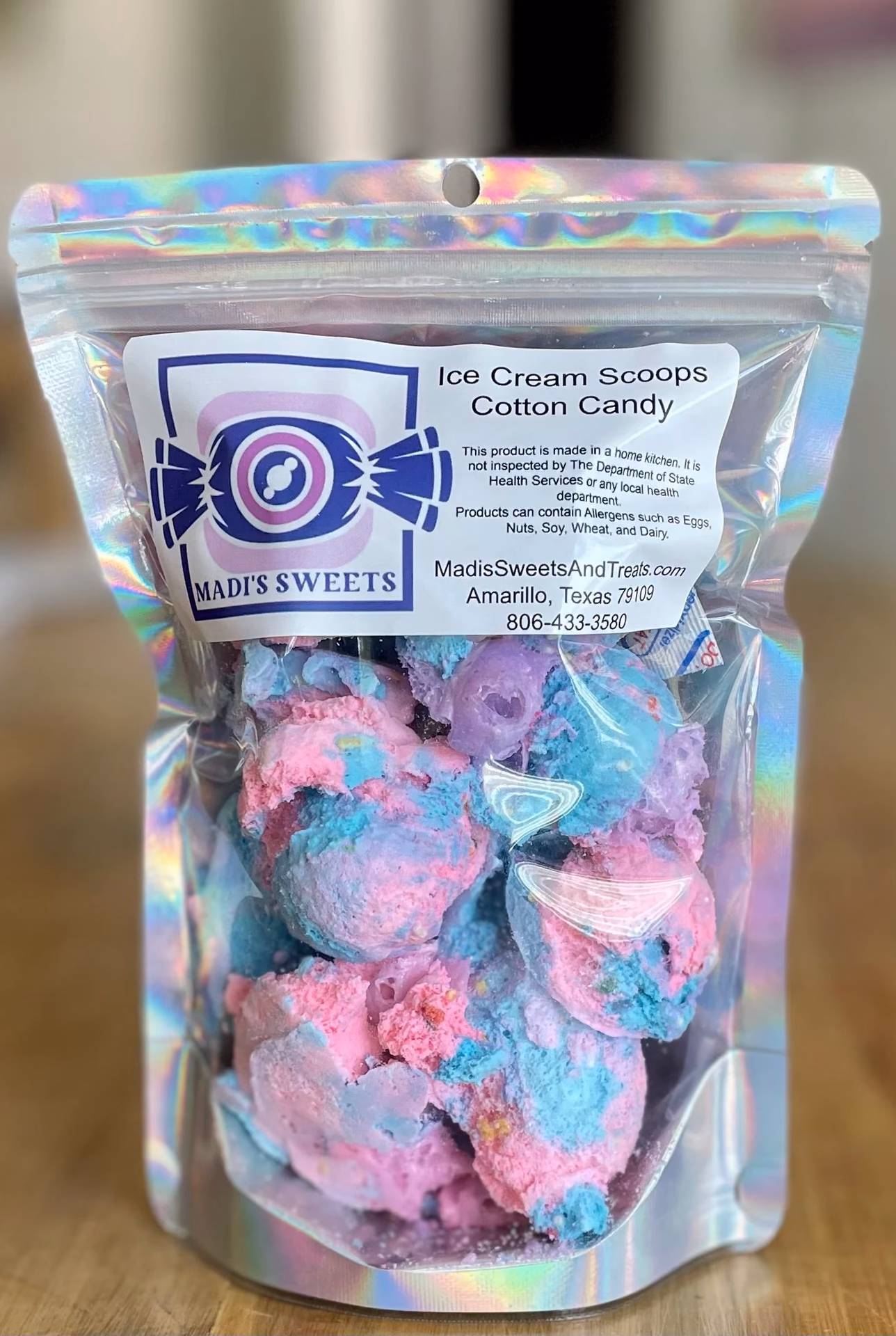 What is hand held freeze dried ice cream?