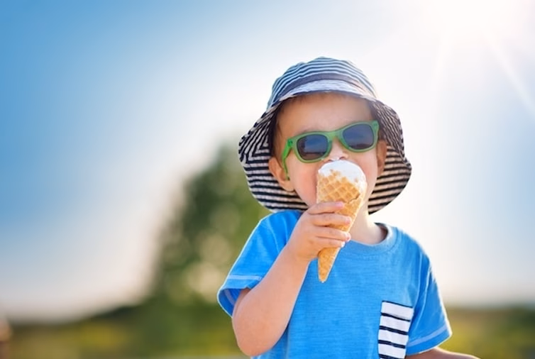 Does eating ice cream affect body temperature?