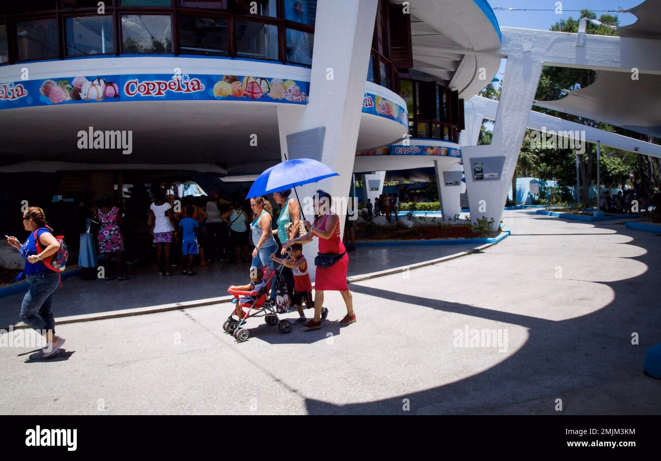 Why did Fidel Castro create the ice-cream parlor?
