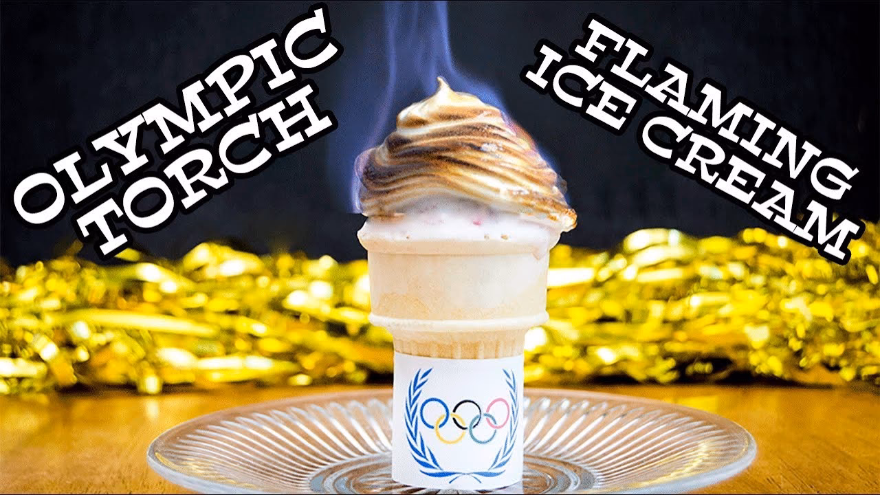 How do you make a flambéed ice cream?