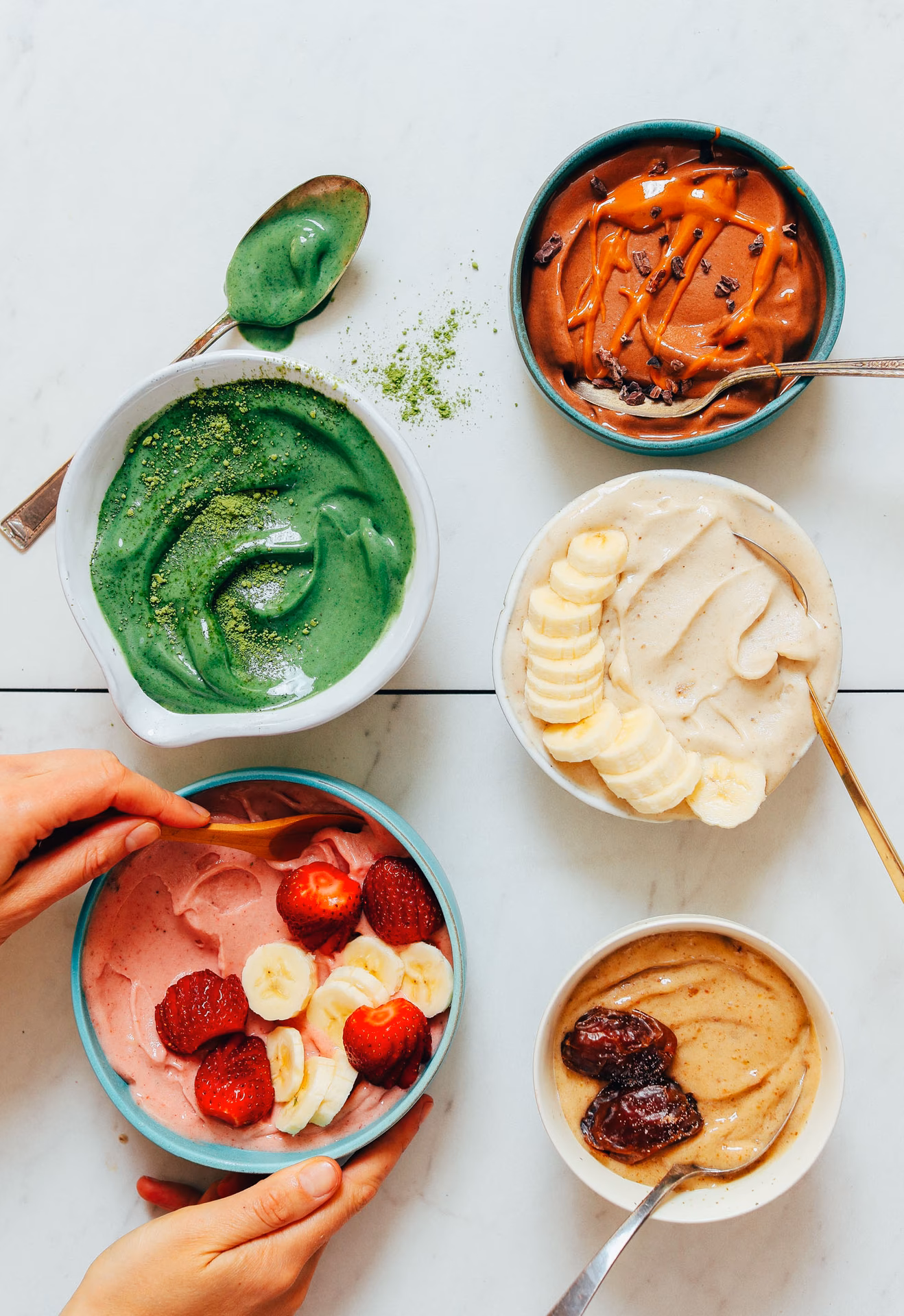 How do you make ice cream from frozen bananas?