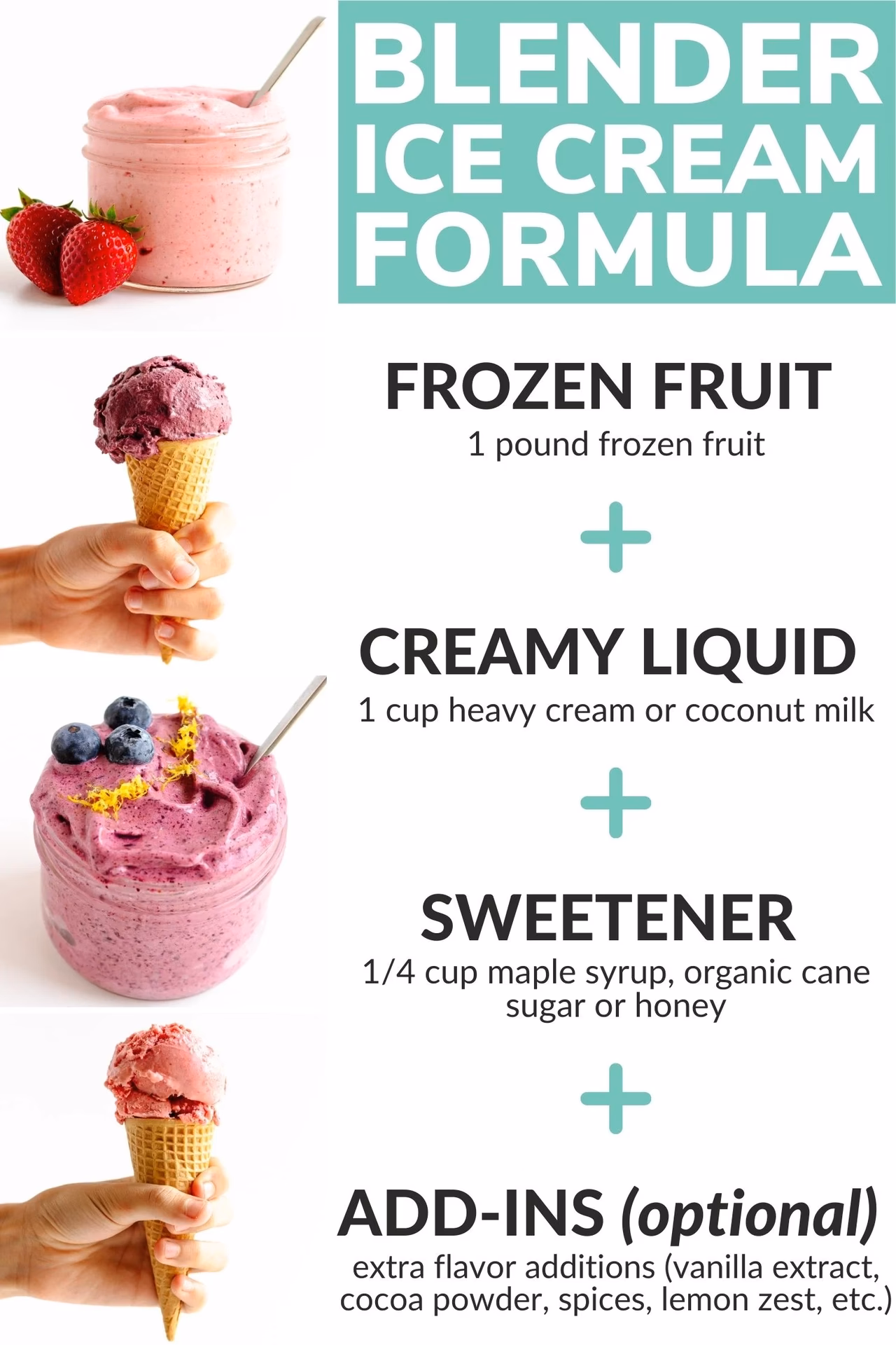 Can you make ice cream from frozen berries?