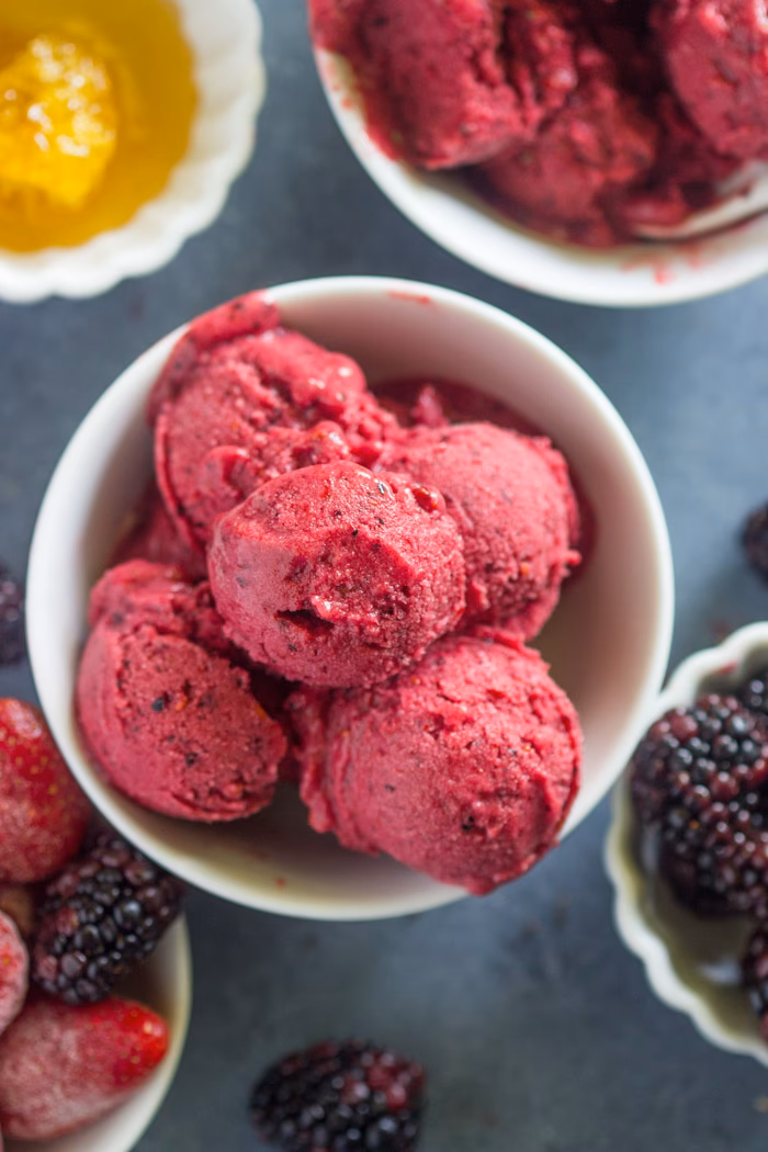 What is healthy Blender raspberry ice cream?