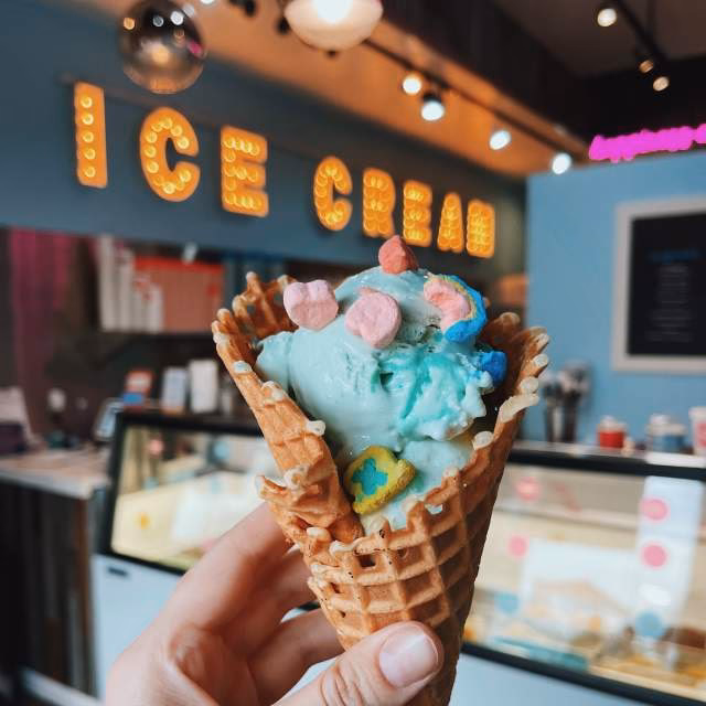What makes Sunday's ice cream shop unique?