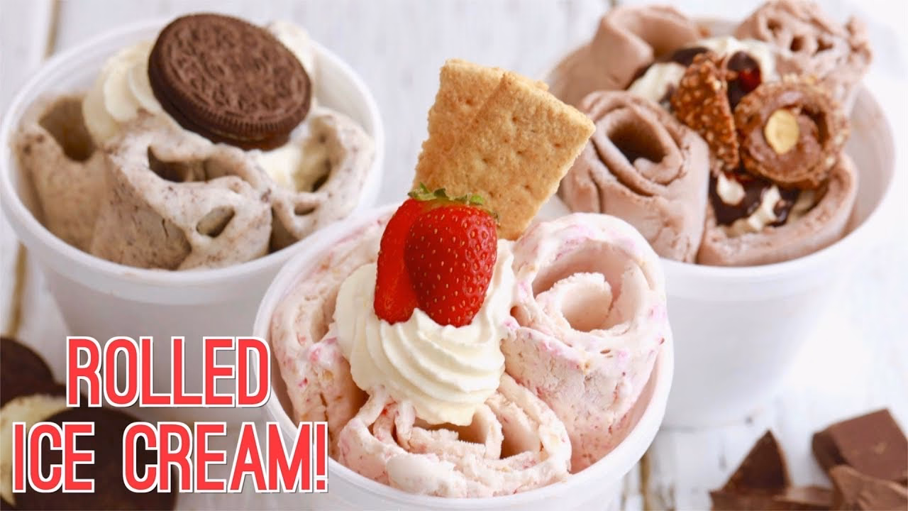 How do you make homemade rolled ice cream?