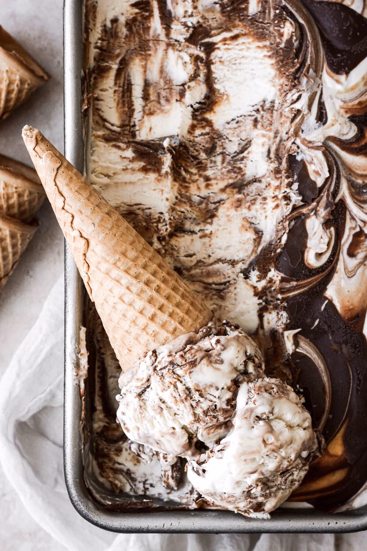 What is vanilla fudge swirl ice cream good for?