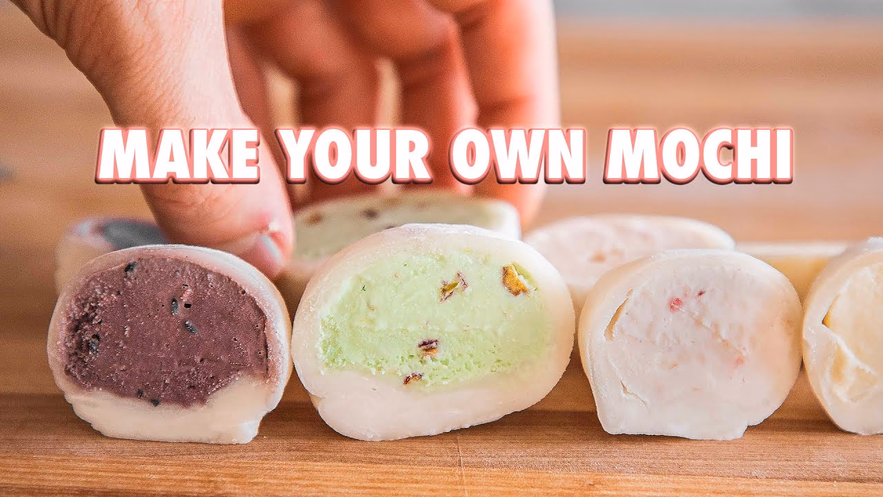 How do you make mochi ice cream sticky?