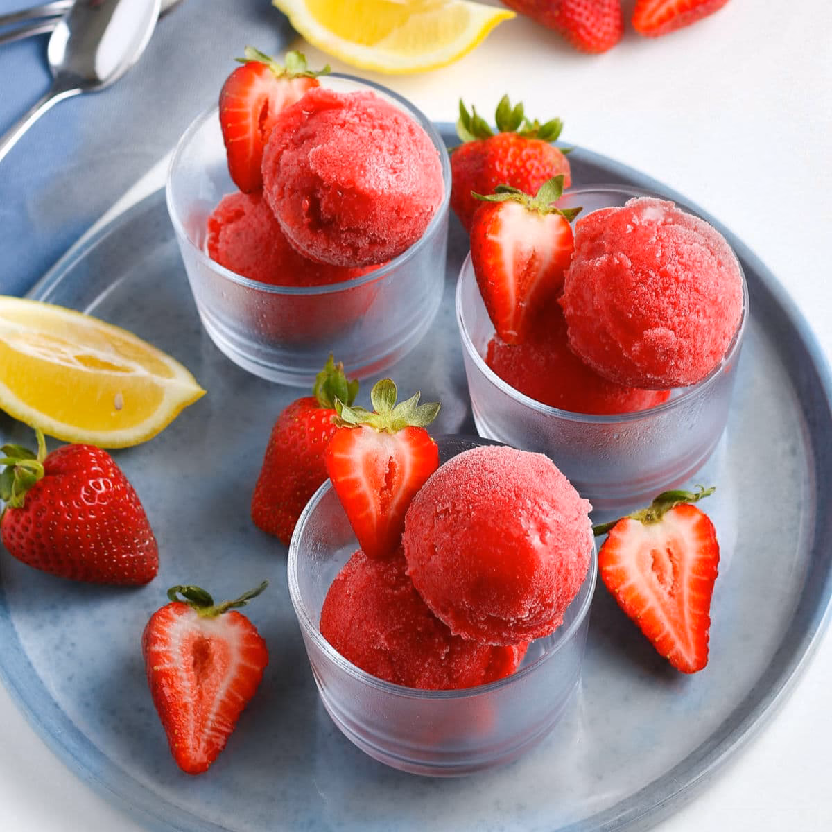 Can you make homemade Sherbet from frozen strawberries?