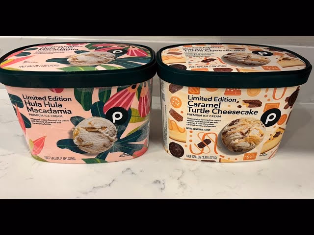 What ice cream is flavored with blueberry flakes?