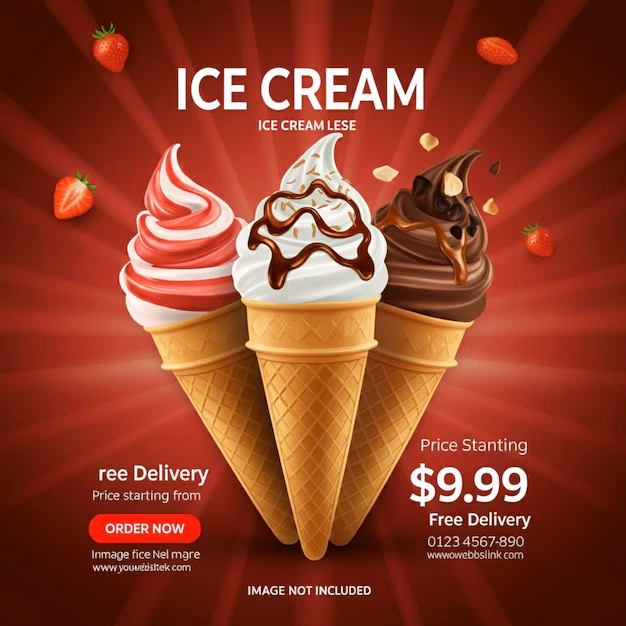 How many ice cream advertising stock photos are there?