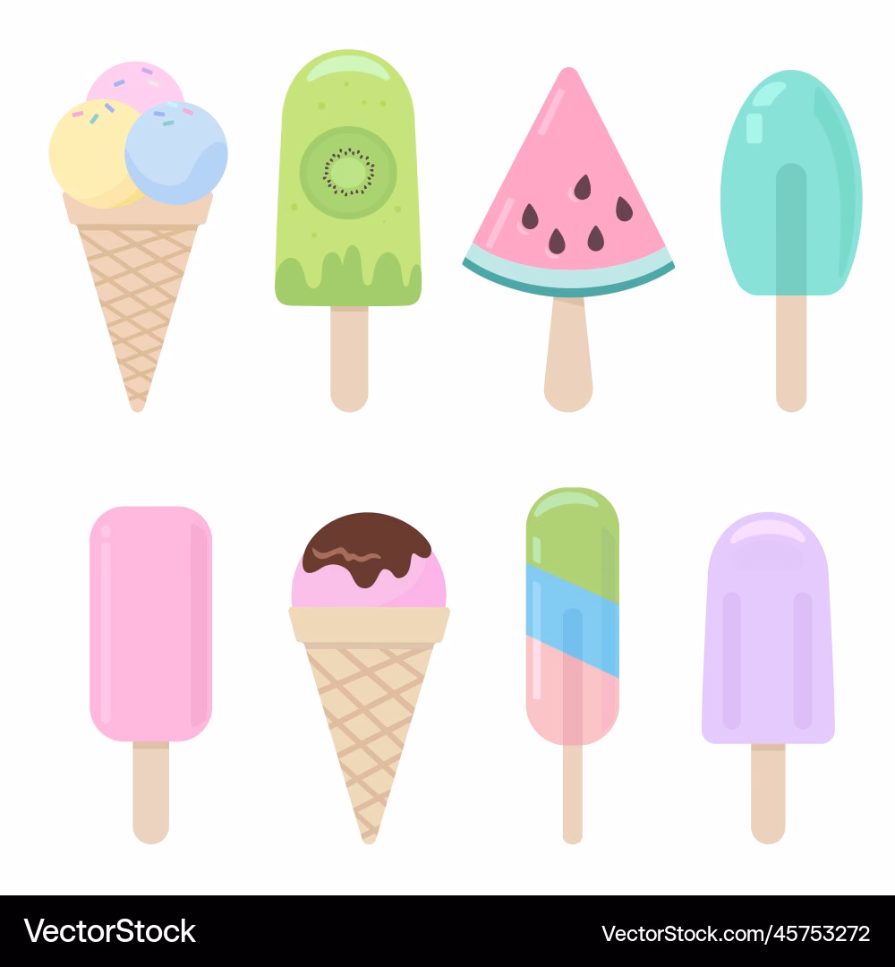 What is the cartoon character on the wooden stick with ice cream?