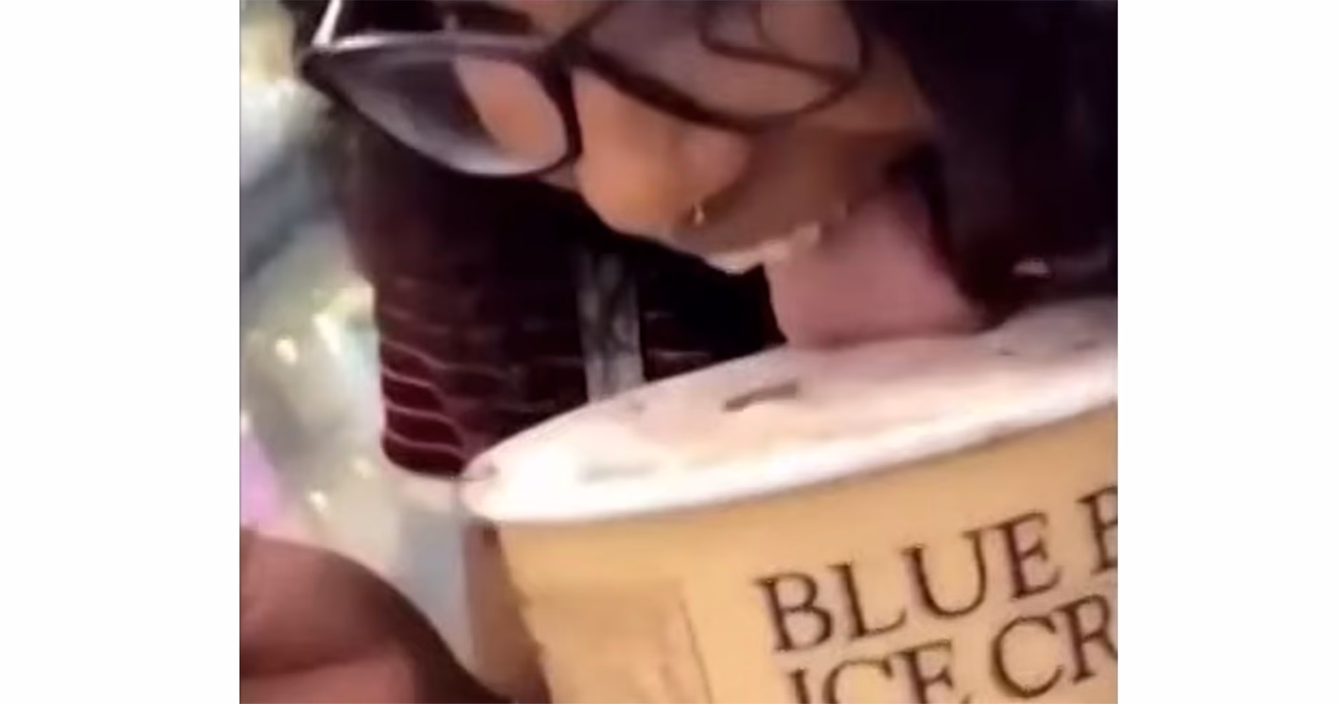 Did a young woman eat a half-gallon tub of 'tin roof' ice cream?
