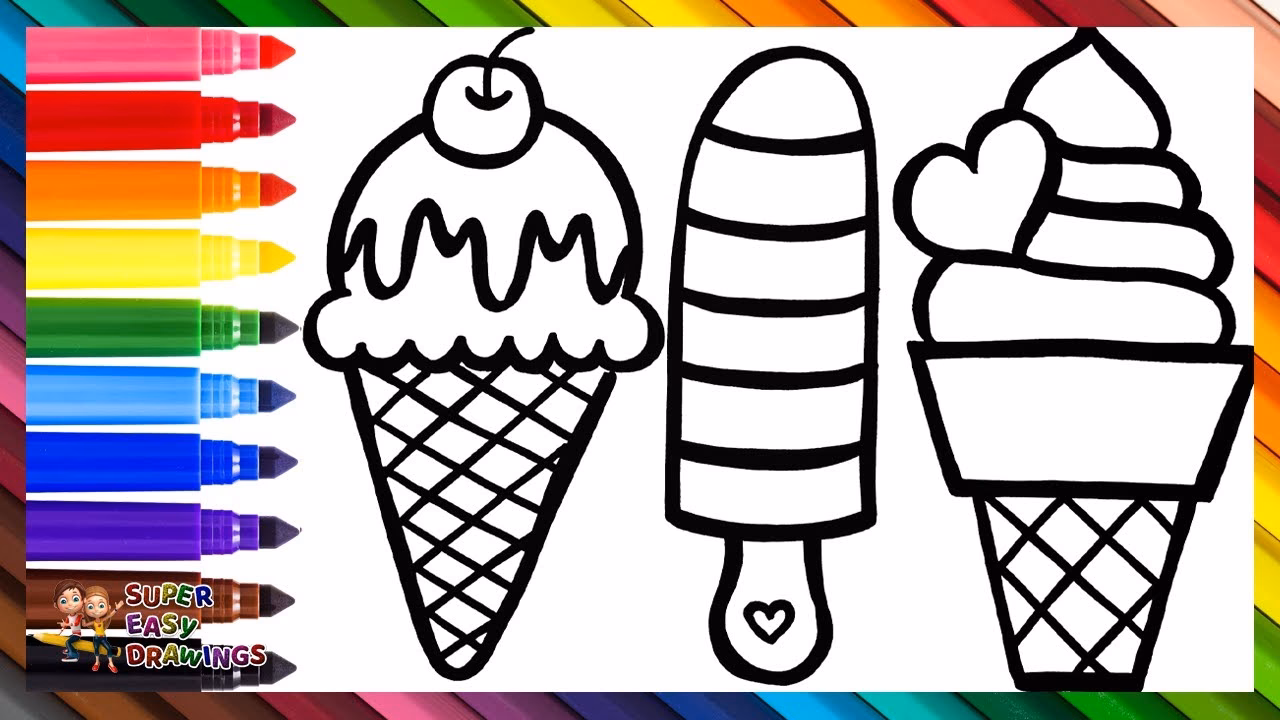 How many ice cream drawings for beginners?