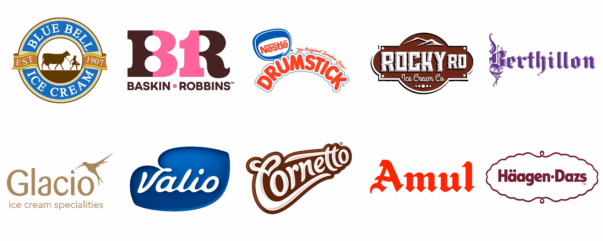 What are the top 10 ice cream brands?