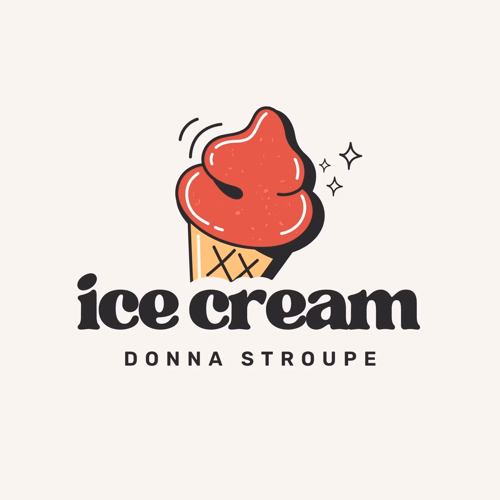 How do you design an ice cream logo?