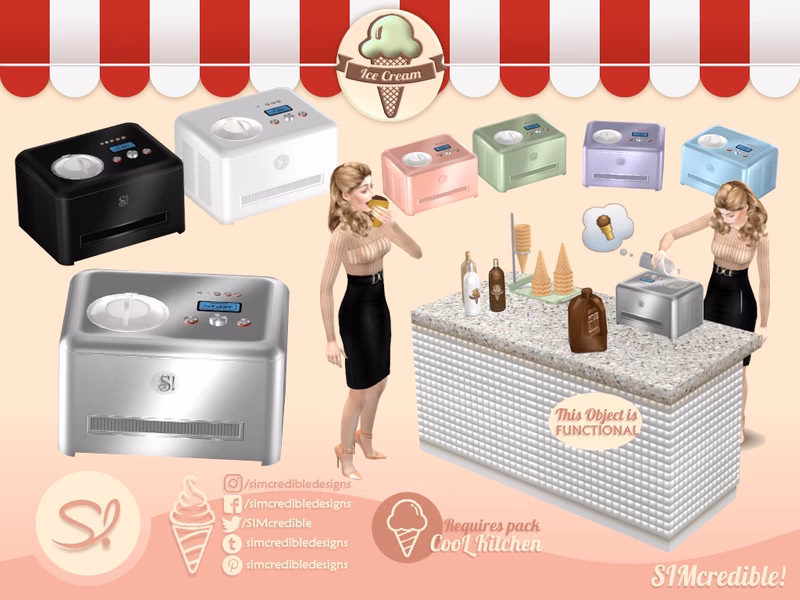 What ice cream effects does Sims 3 have?
