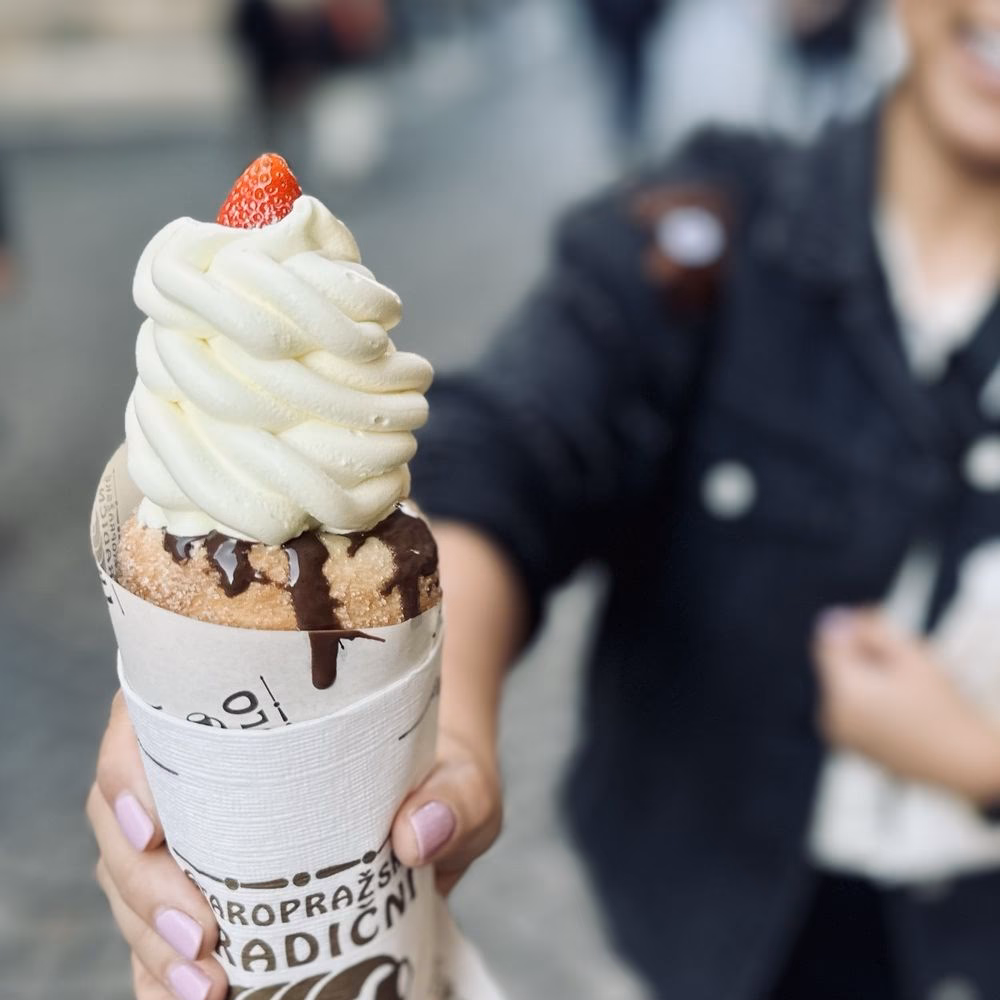 Where can I buy Belgian chocolate ice cream in Prague?