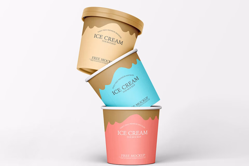 Can I create ice cream packaging mockups for free?