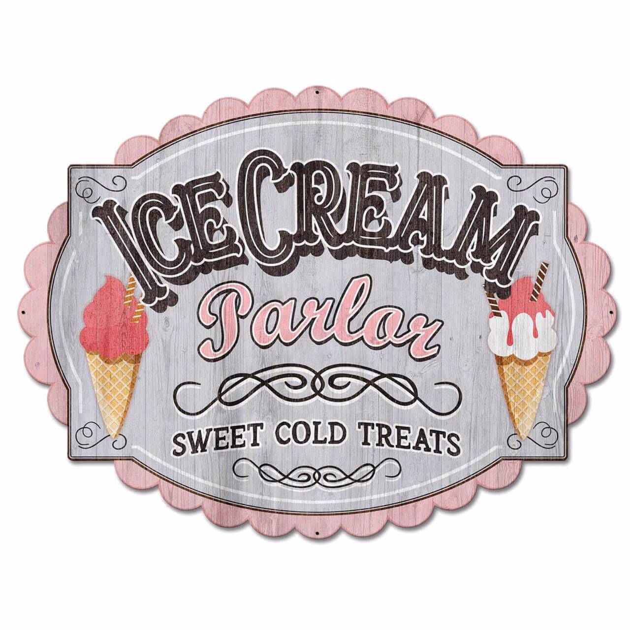 How do ice cream parlor signs function?