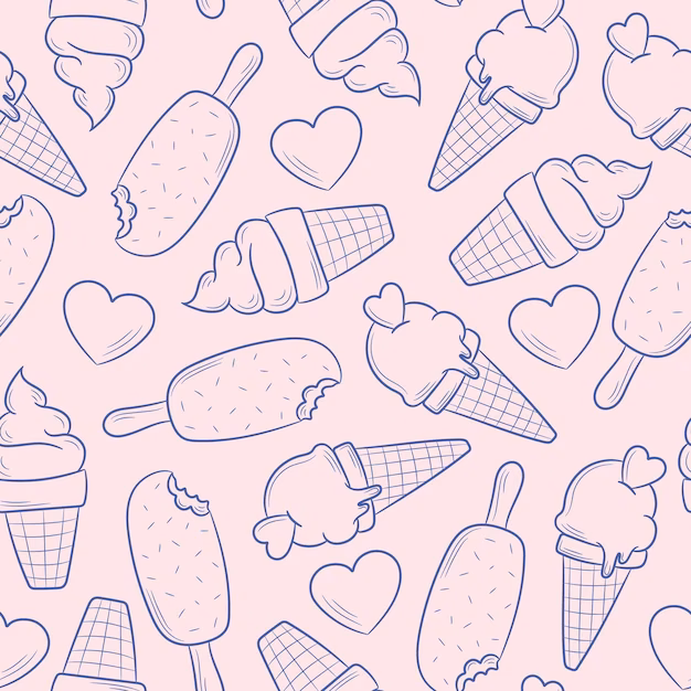 How many ice cream pattern vectors are there?