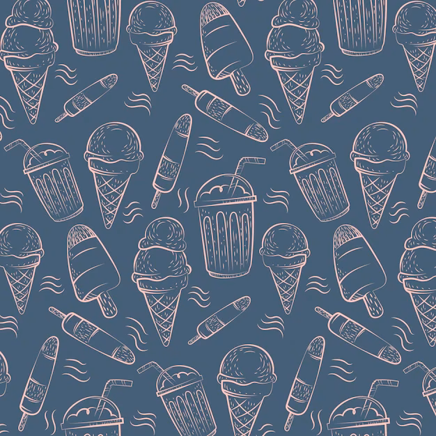 How many ice cream pattern images are there?
