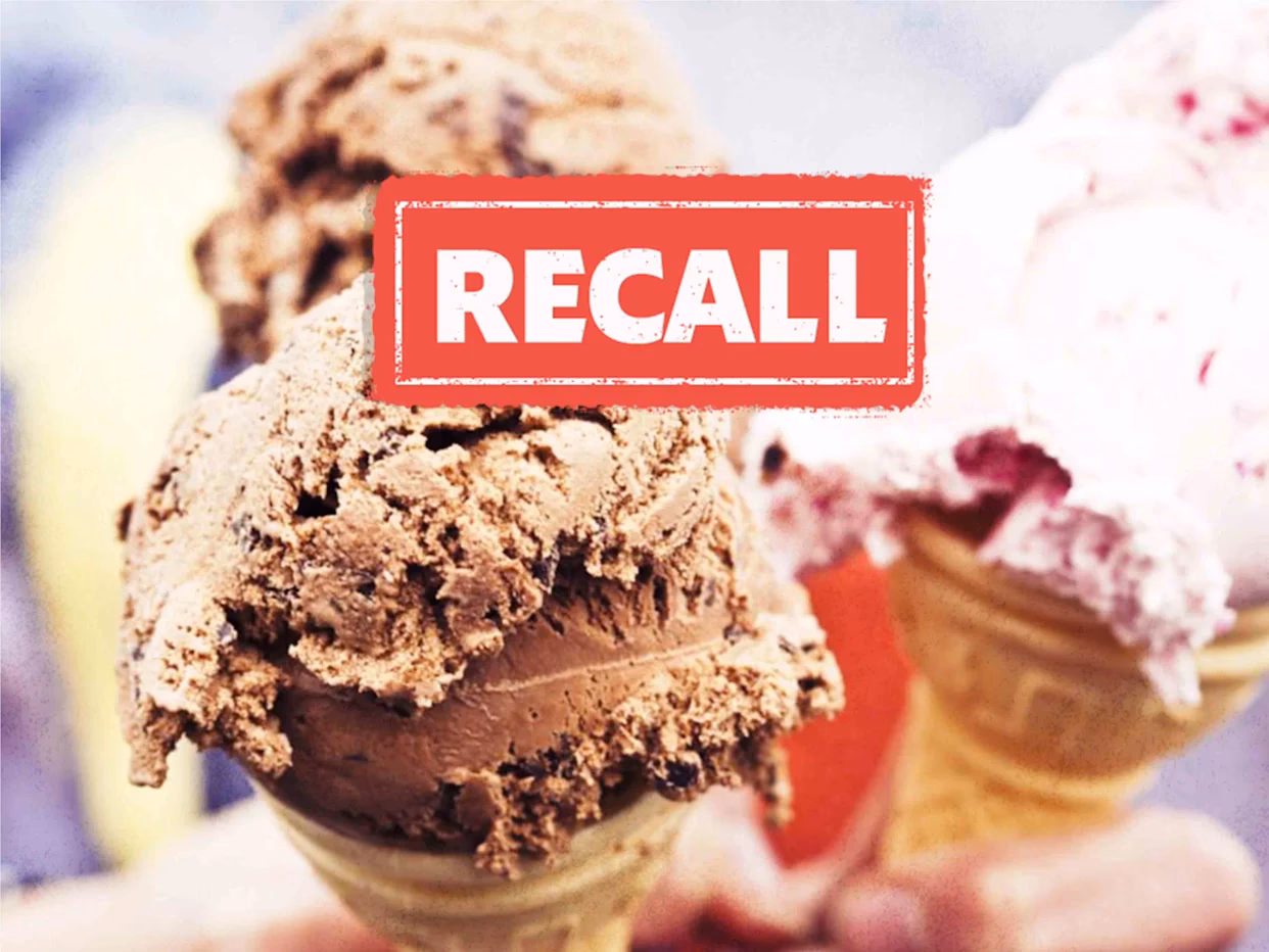 Which ice cream brands are being recalled in Canada?
