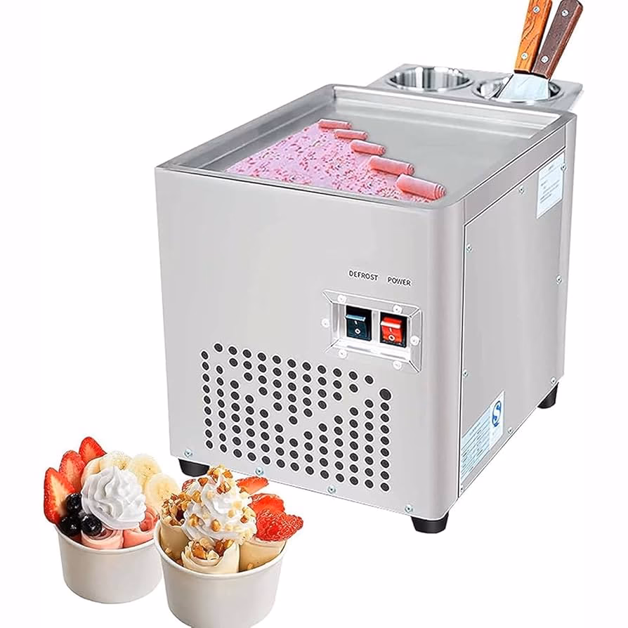 What is a small roll ice cream machine used for?
