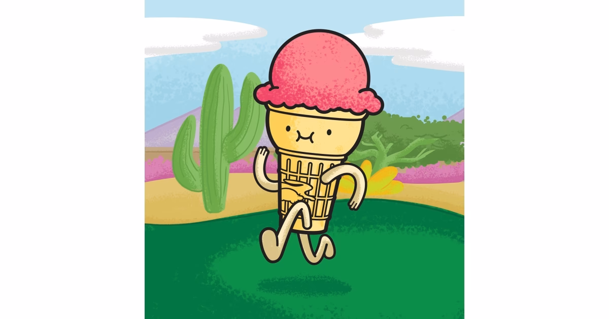 What is running for ice cream?