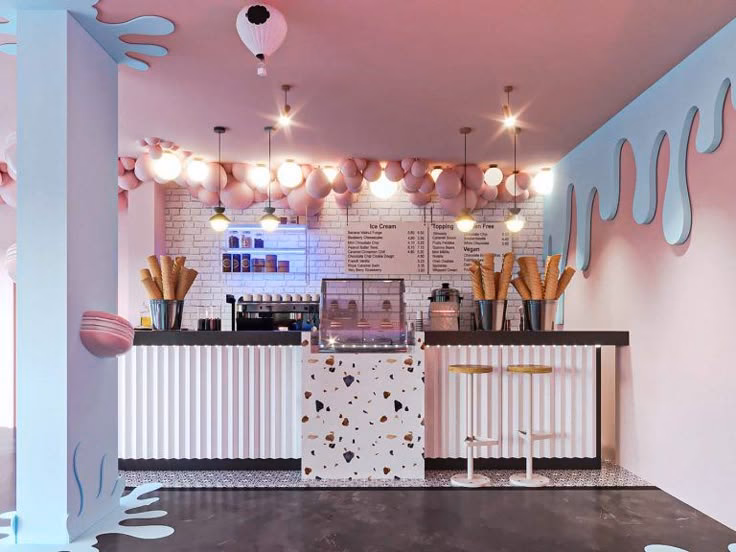 How to design an ice cream shop?