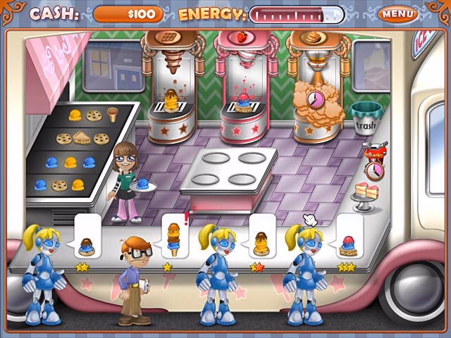 What games are included in ice cream craze tycoon takeover?