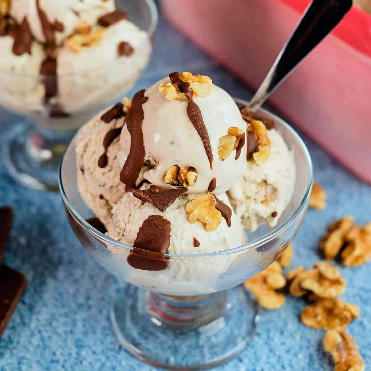How do you add nutty flavor to ice cream?