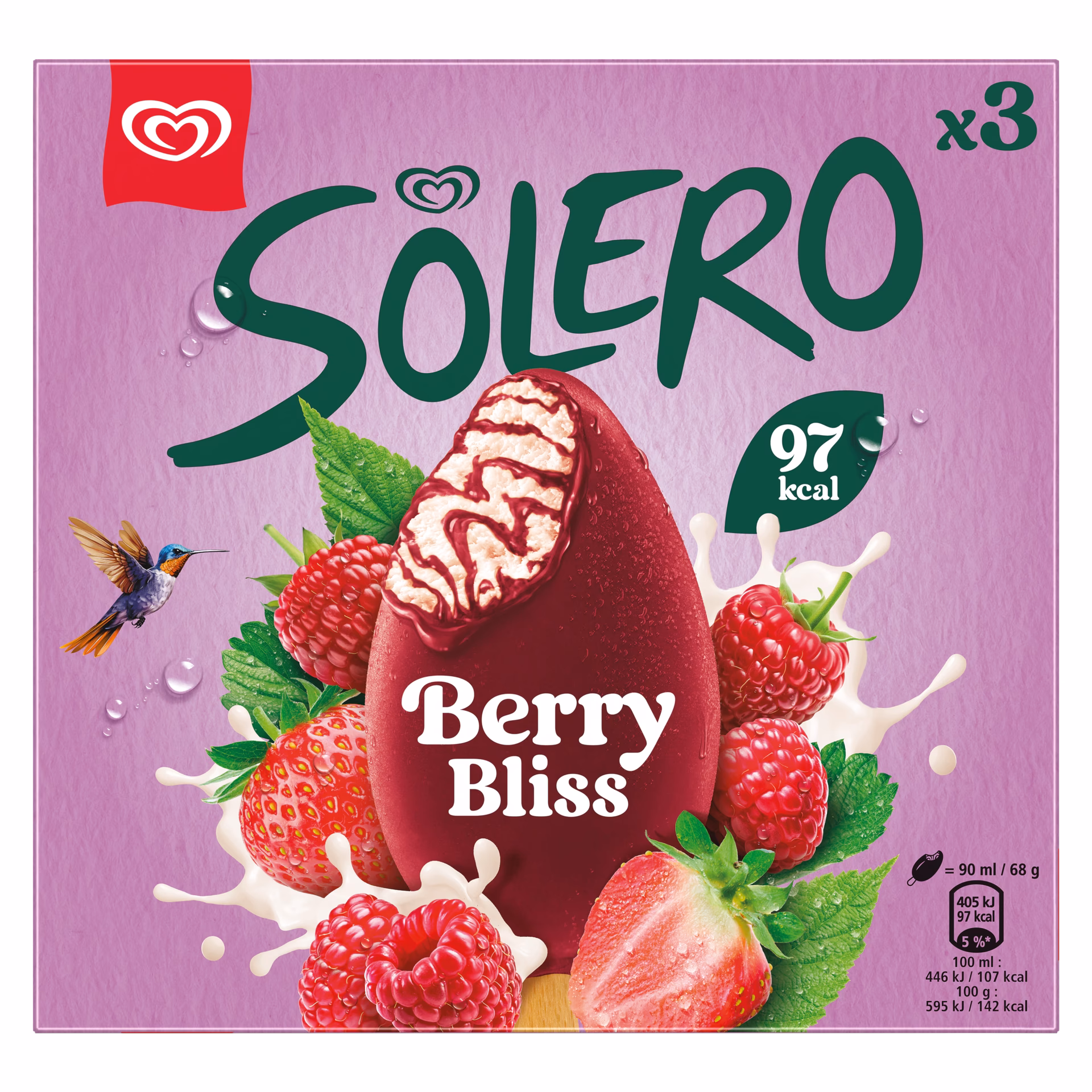 What ice cream goes with Solero sorbet?
