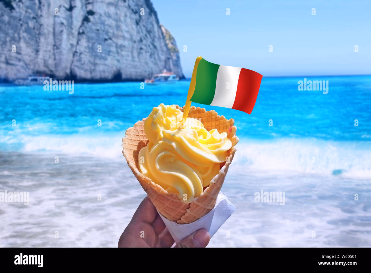 Does ice cream represent the Italian flag?