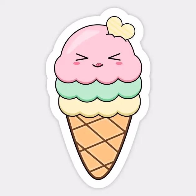 What is kawaii ice cream coloring?