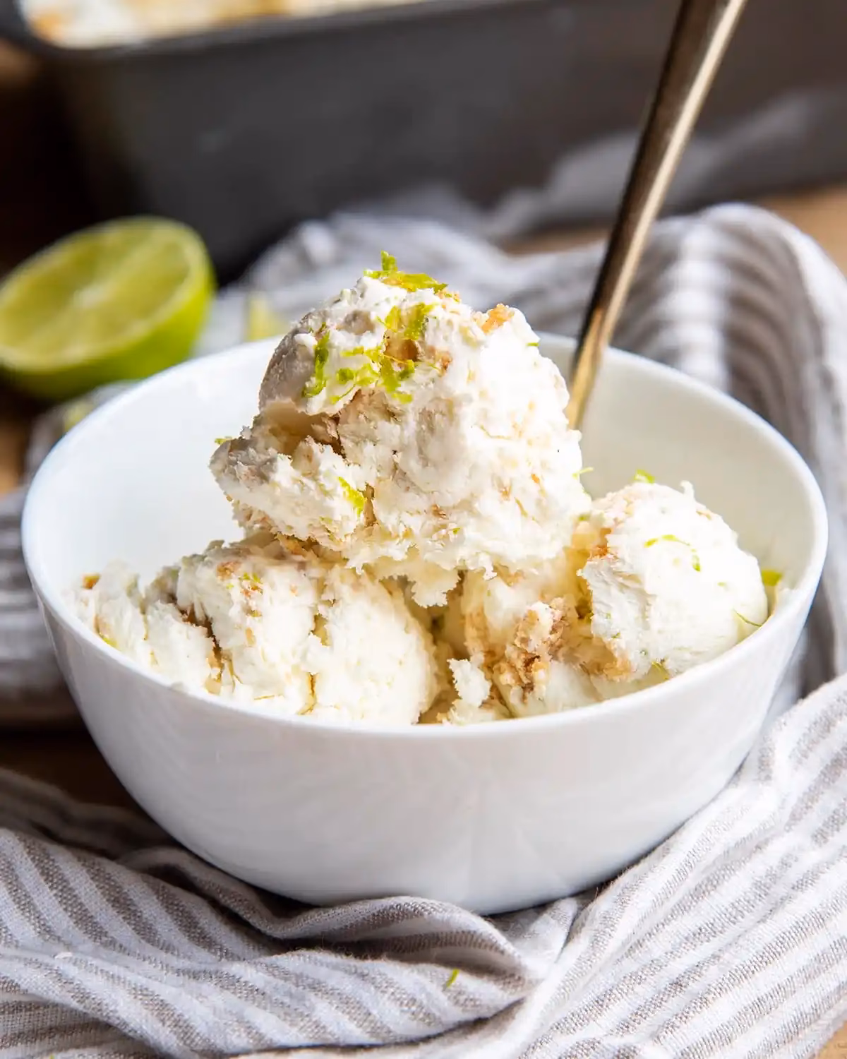 How many ingredients in Key lime ice cream?
