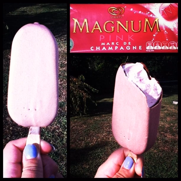 Does Magnum ice cream have a chocolate shell?