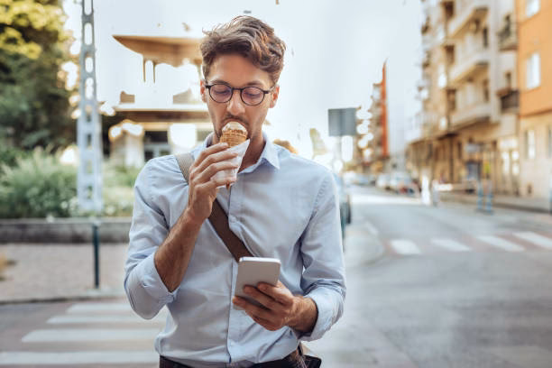 Can a man eat ice cream in public?