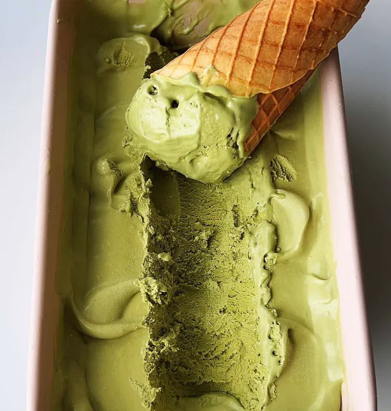 How do you make matcha ice cream vegan?