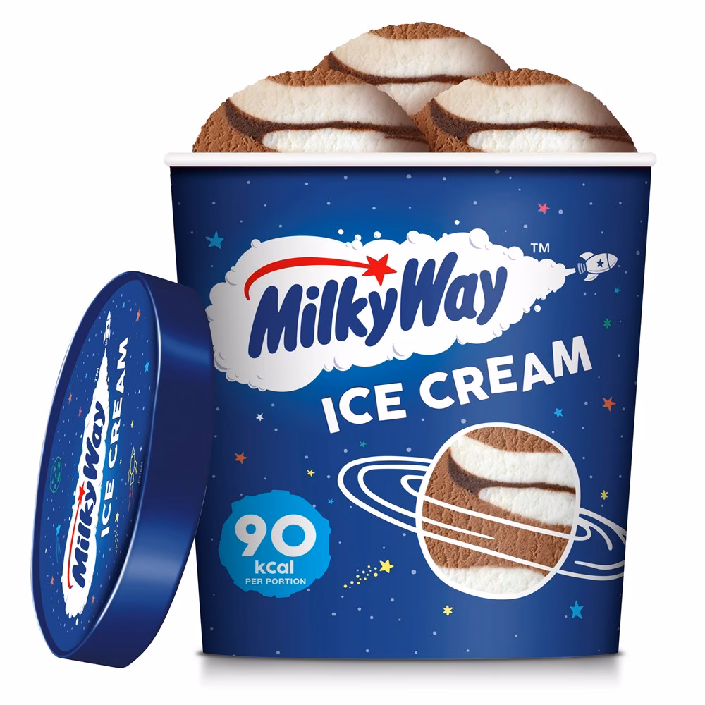 How do you make homemade ice cream with Milky Way bars?